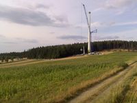 Montage des Generators der WEA Nord am 15.08.2013